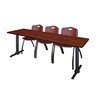Cain Rectangle Tables > Training Tables > Cain Training Table & Chair Sets, 84 X 24 X 29, Cherry MTRCT8424CH47BY